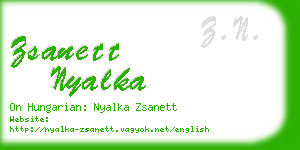 zsanett nyalka business card